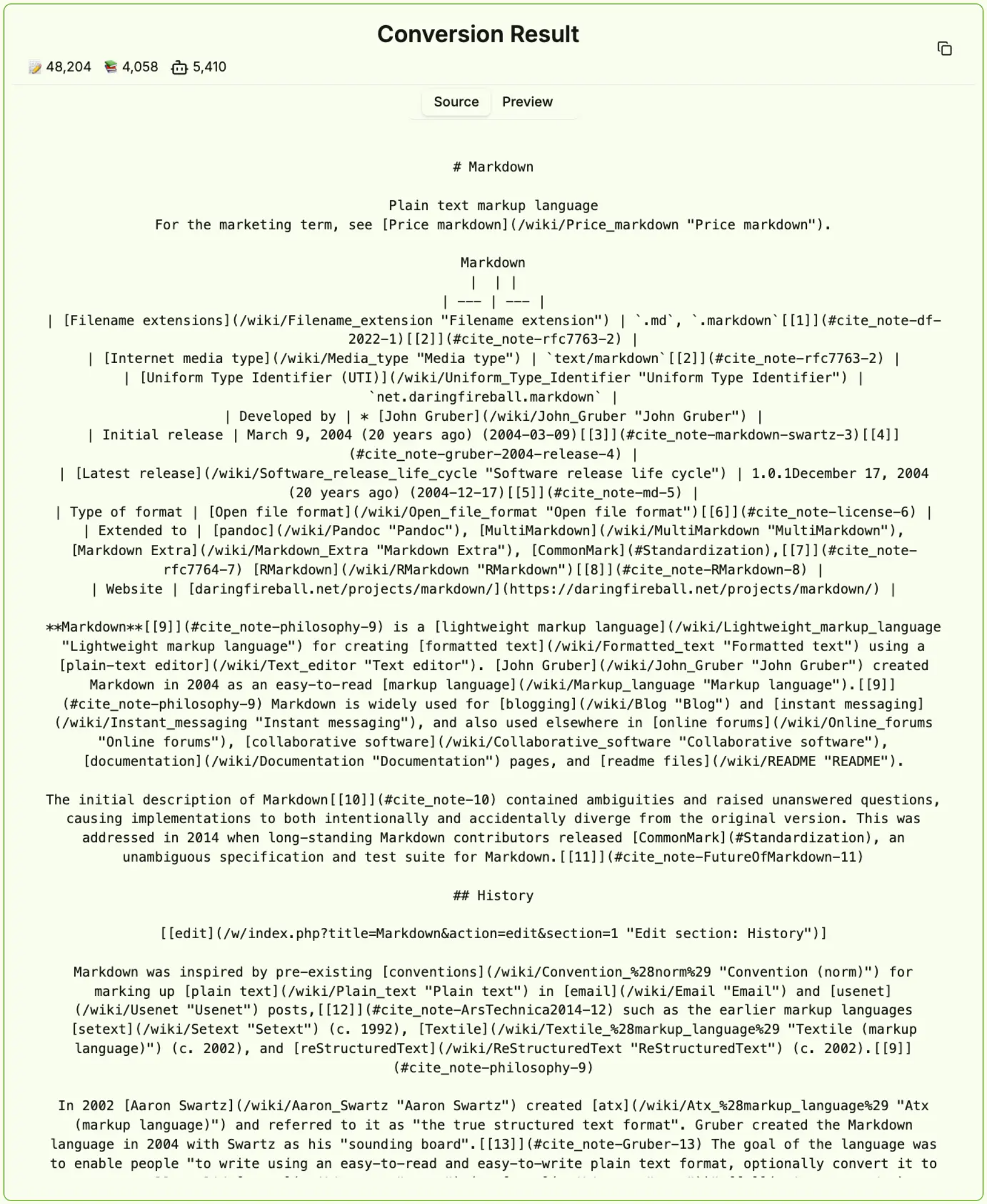 MarkItDown:便捷的 MarkDown 文件格式在线转换器